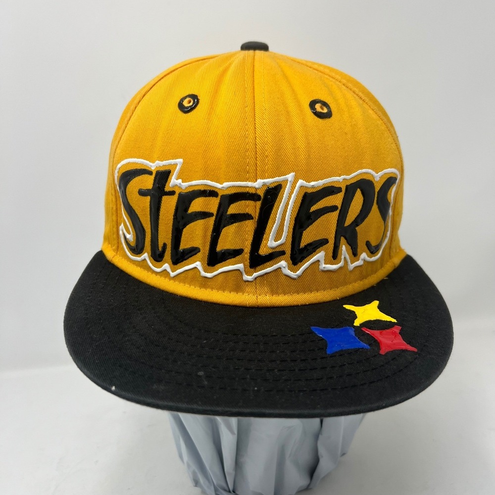 KBETHOS Pittsburgh Steelers Mean Joe Greene 75 Custom Snapback Hat Yellow Black